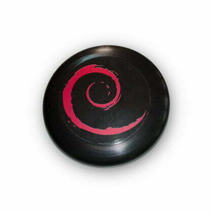 Sort frisbee med Debian