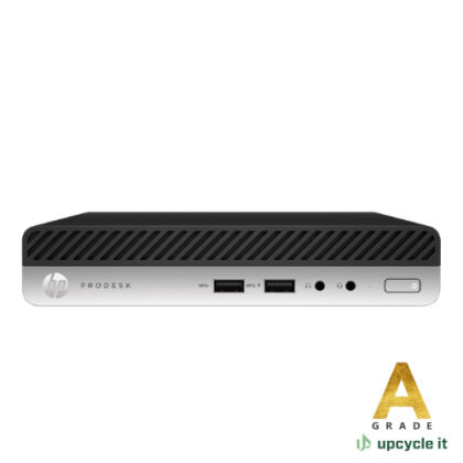 upcycle it HP ProDesk 400 G4 DM (Refurbished) A Intel® Core™ i5 i5-8500T 8 GB DDR4-SDRAM 256 GB SSD Windows 11 Pro Mini PC Sort, Sølv