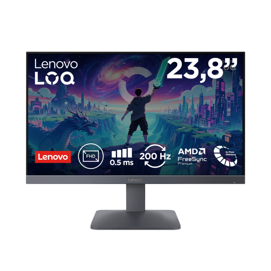 24" LOQ 24-10 Monitor FHD | IPS | 0.5ms MPRT | 200Hz | HDMI + DP | FreeSync Premium| Natural Low...