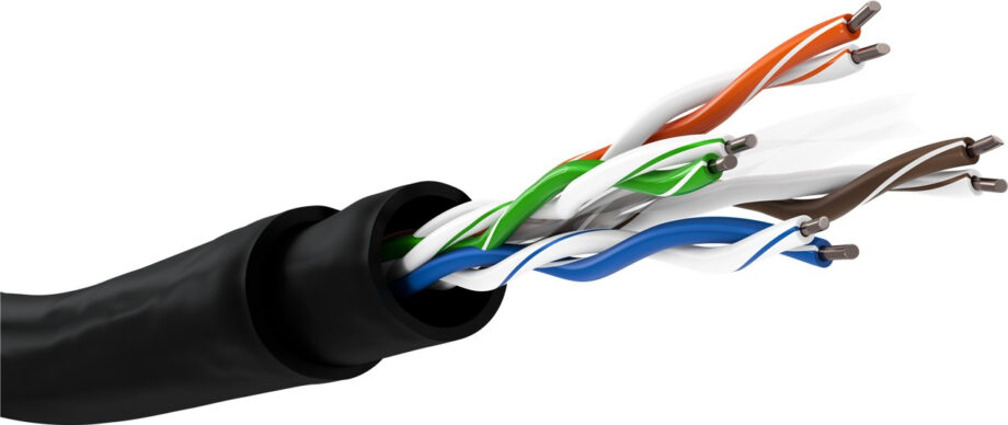 LAN CAT 6 UTP - Outdoor - Sort - 100 meter