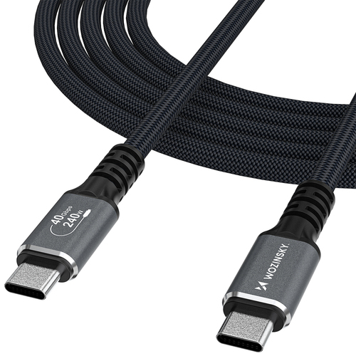 WPS-UY42S USB-C USB4 Cable 40Gb/s 240W 2m 4K - Black