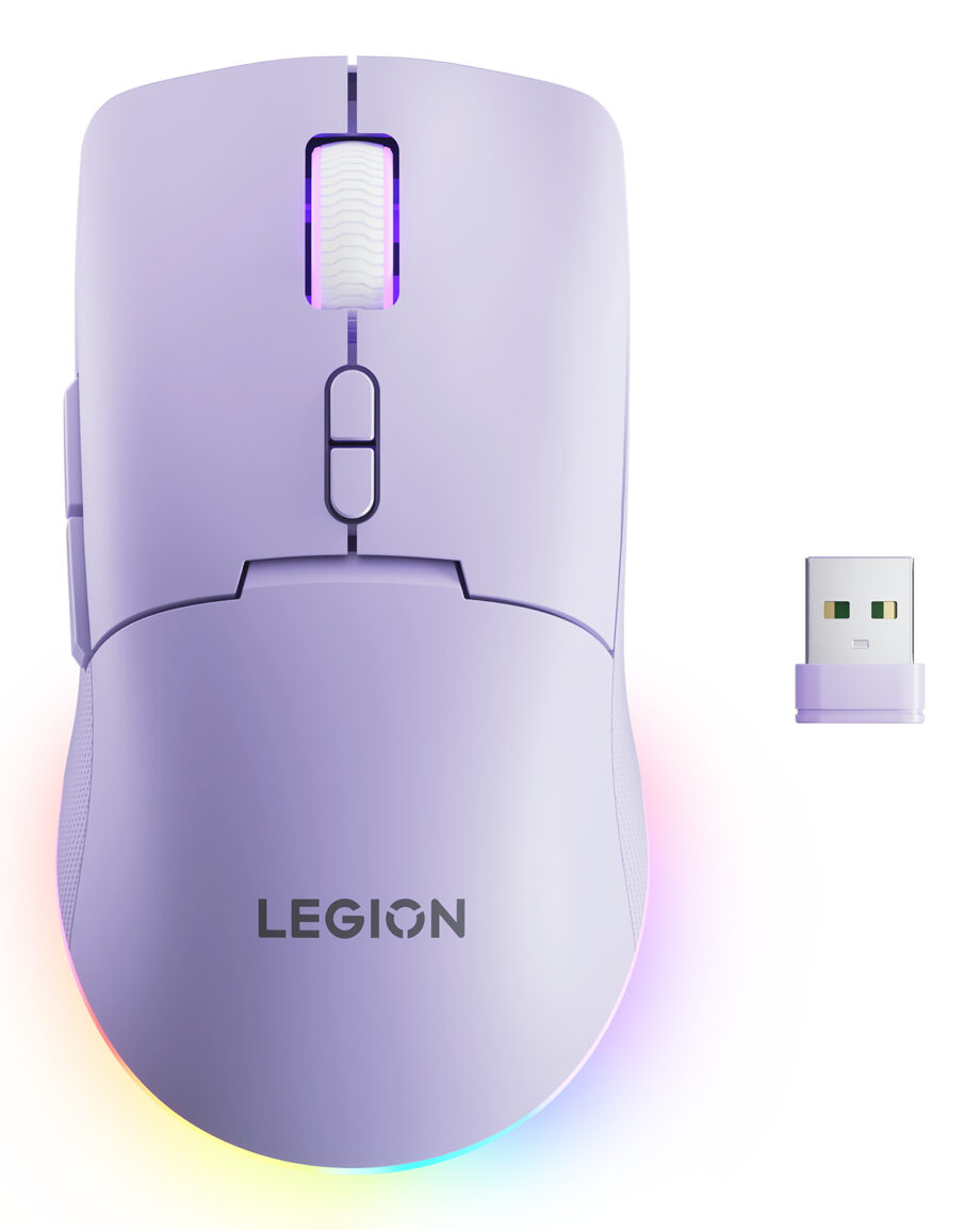 Legion M220 Wireless RGB Gaming Mouse (Aurora Purple) - Mus - Optisk - 7 knapper - Lilla
