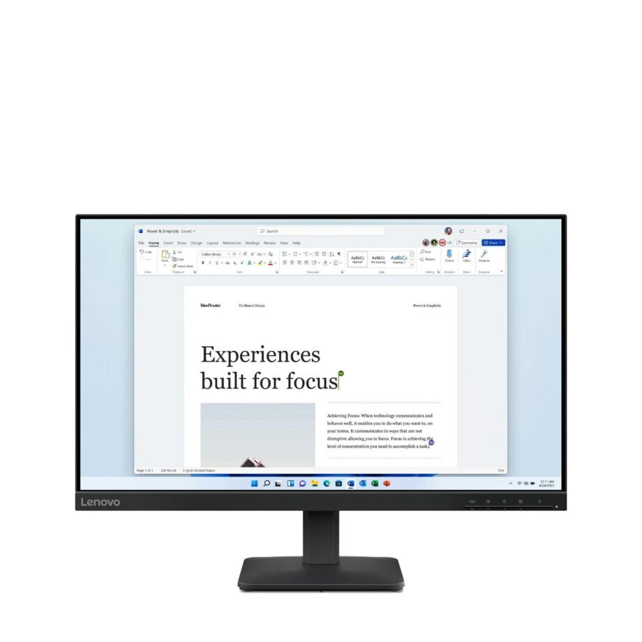 Lenovo L24-4e - Office Monitor - IPS Panel, 100Hz