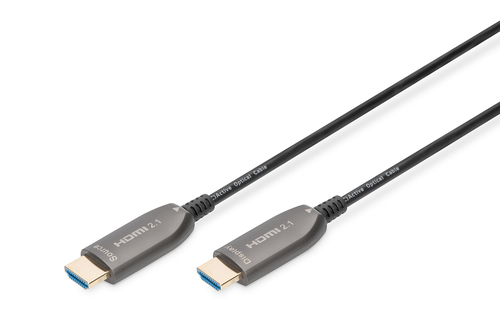 DIGITUS HDMI AOC Hybrid Glasfaserkabel UHD 8K 10m schwarz