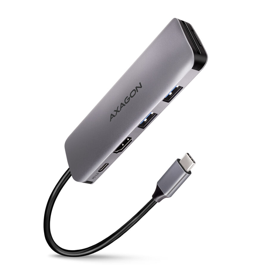 SuperSpeed USB-C-hub USB hub - USB 3.2 - 5 ports - Sølv