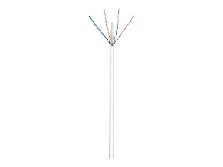 Installationskabel (stiv), UTP CAT6, HVID, 305 m CCA