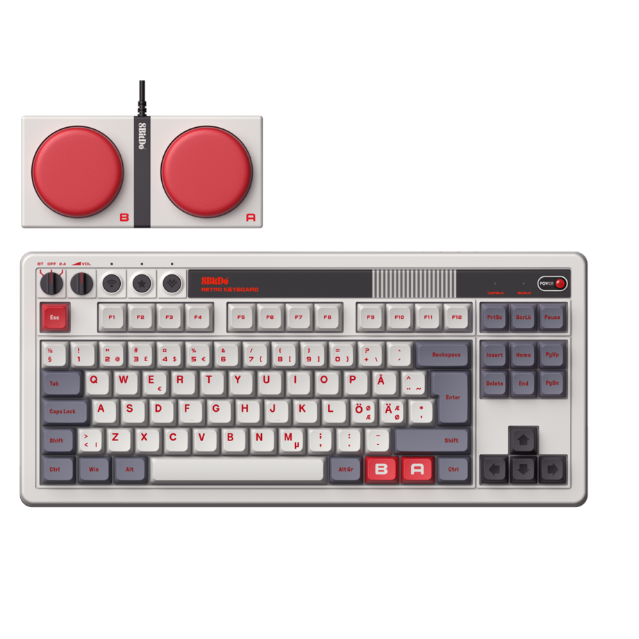 Retro Mechanical Keyboard - N Edition - ISO - Nordisk - Grå