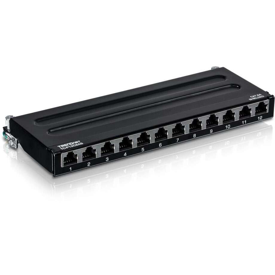 12-port Cat6a Shielded Wall